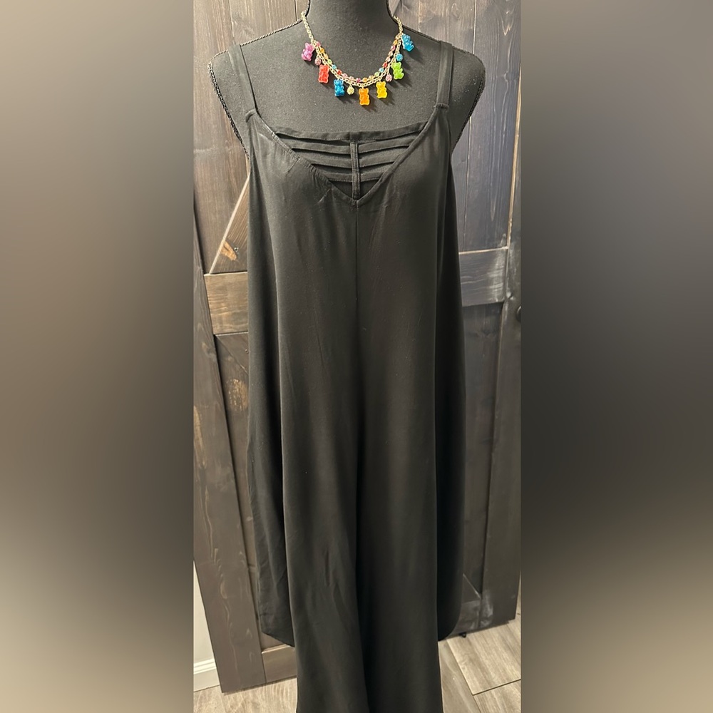 MSK Black Rayon Jumpsuit - Size M